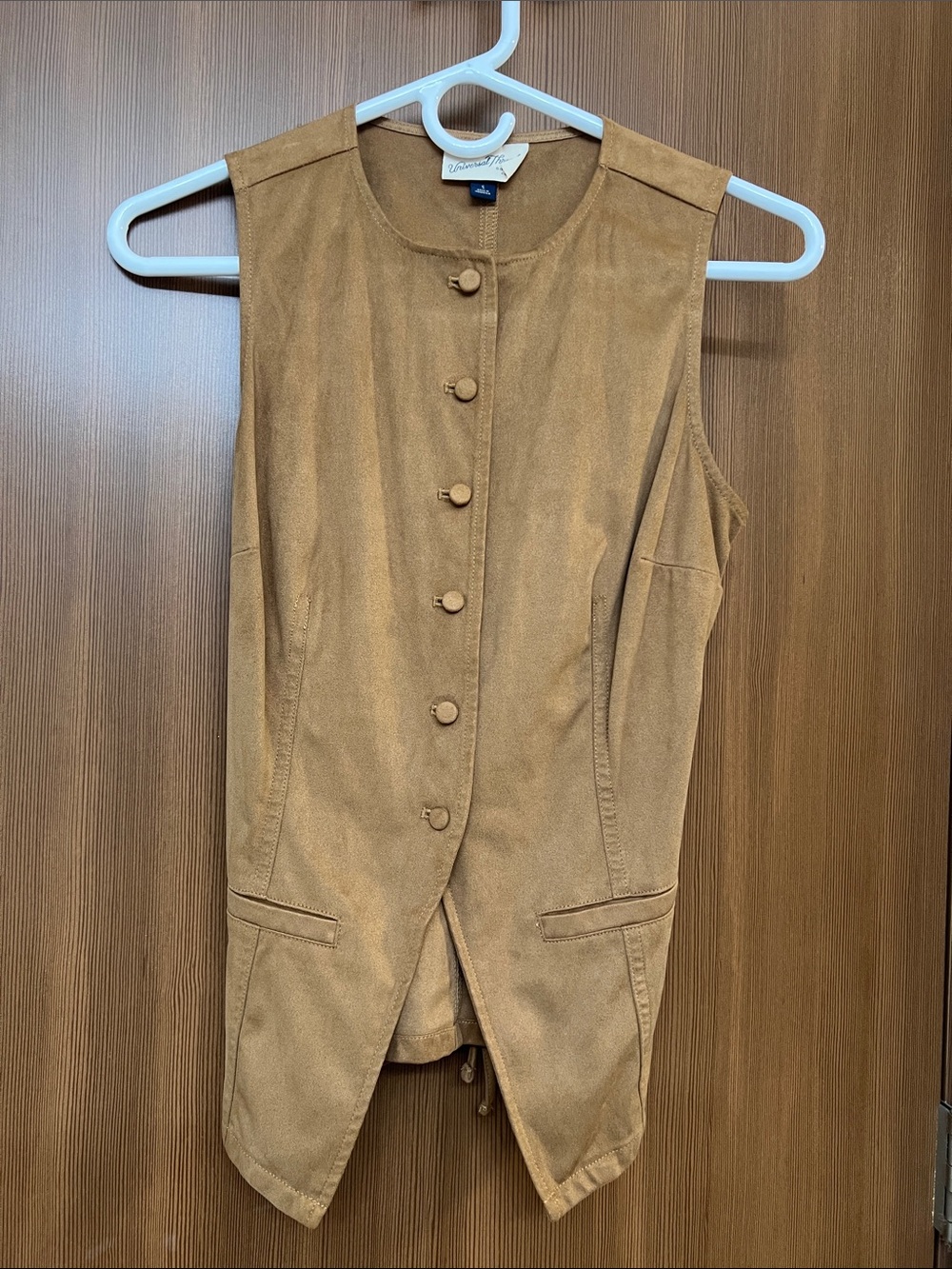 Universal Thread Tan Sleeveless Button Vest